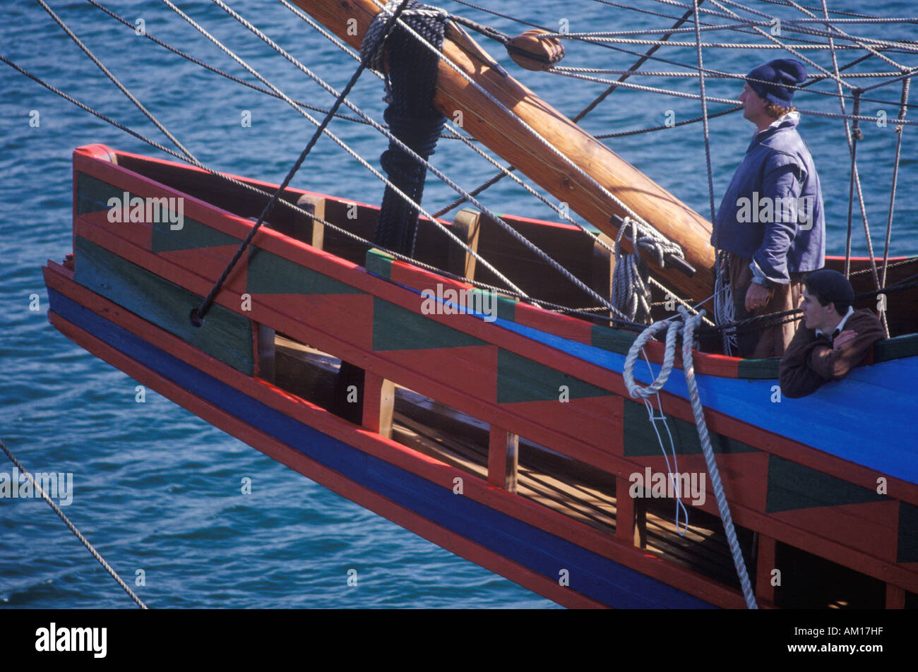 Replica of Mayflower II Ship model Stock Photo - Alamy