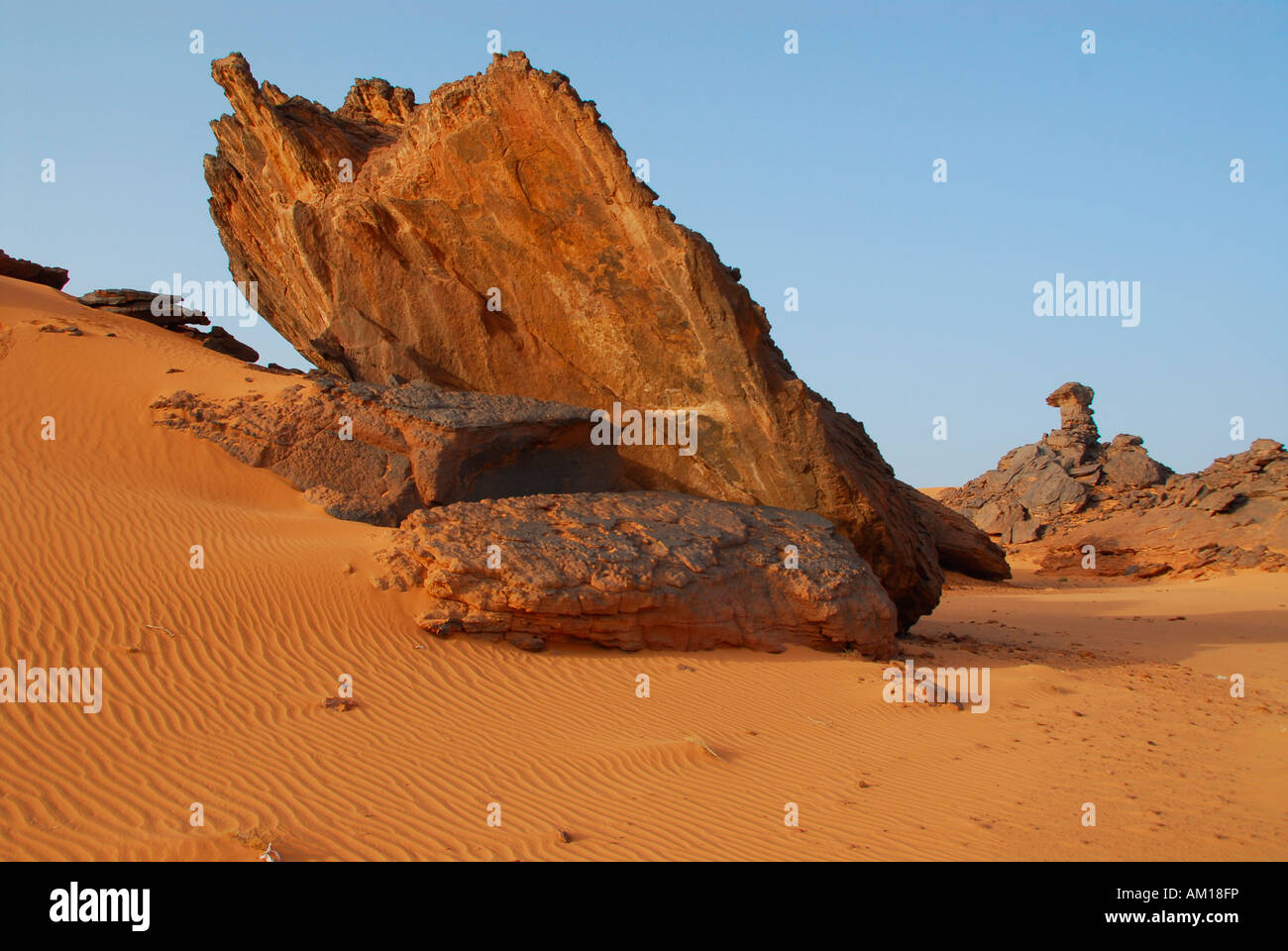 Typical rock formation, Akakus mountains, Libya Stock Photo - Alamy