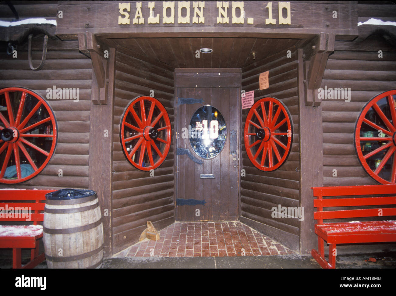 Entrance to saloon in Deadwood SD Stock Photo