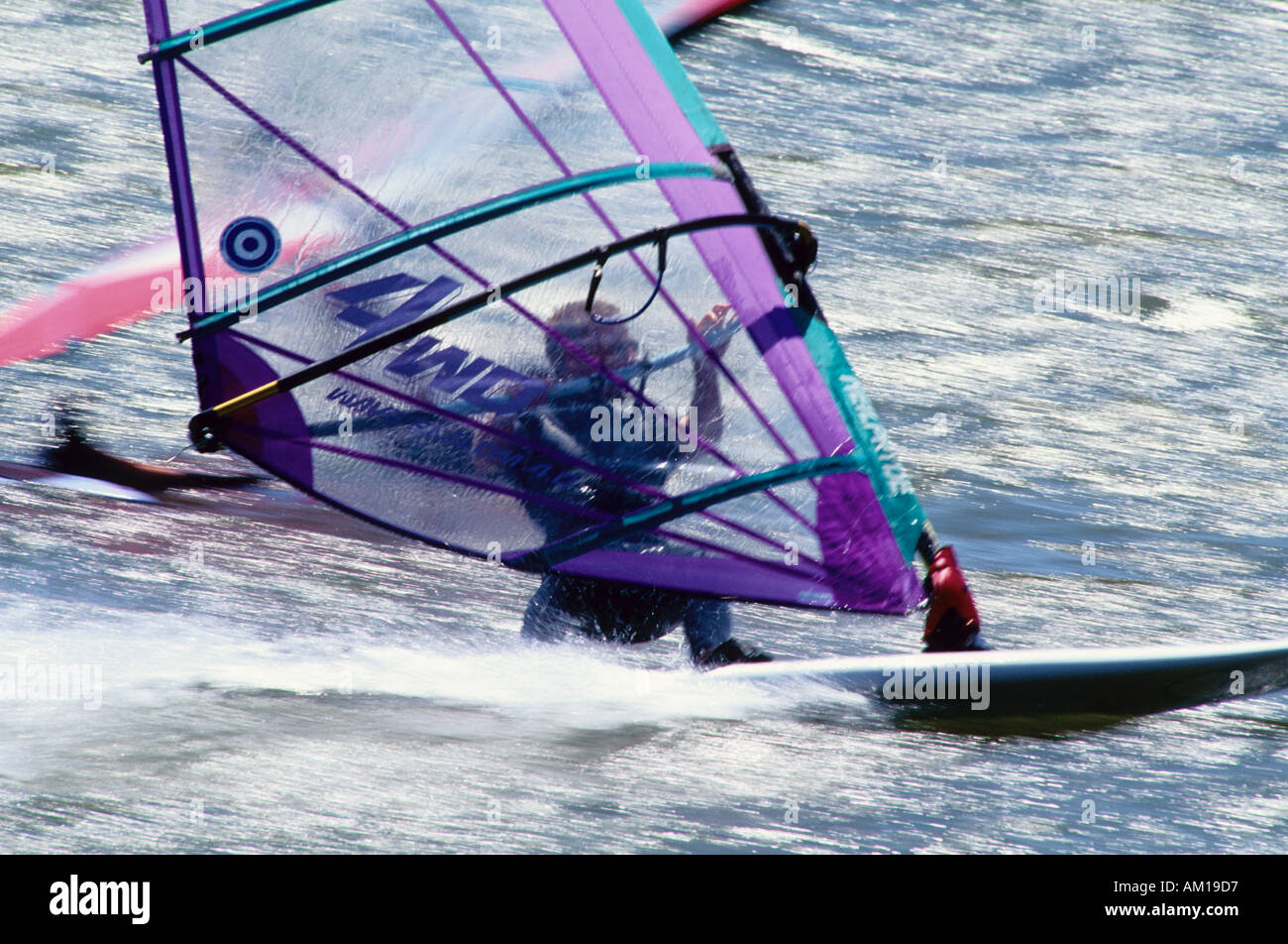 Windsurfing in the Columbia River between Oregon and Washington