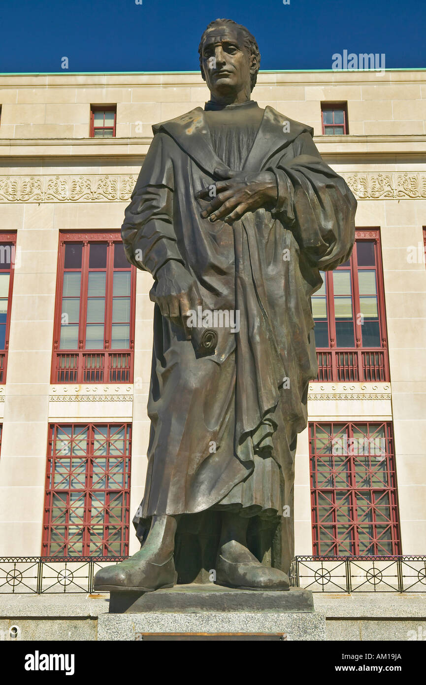 Statue of Christopher Columbus at City Hall in Columbus Ohio Stock Photo