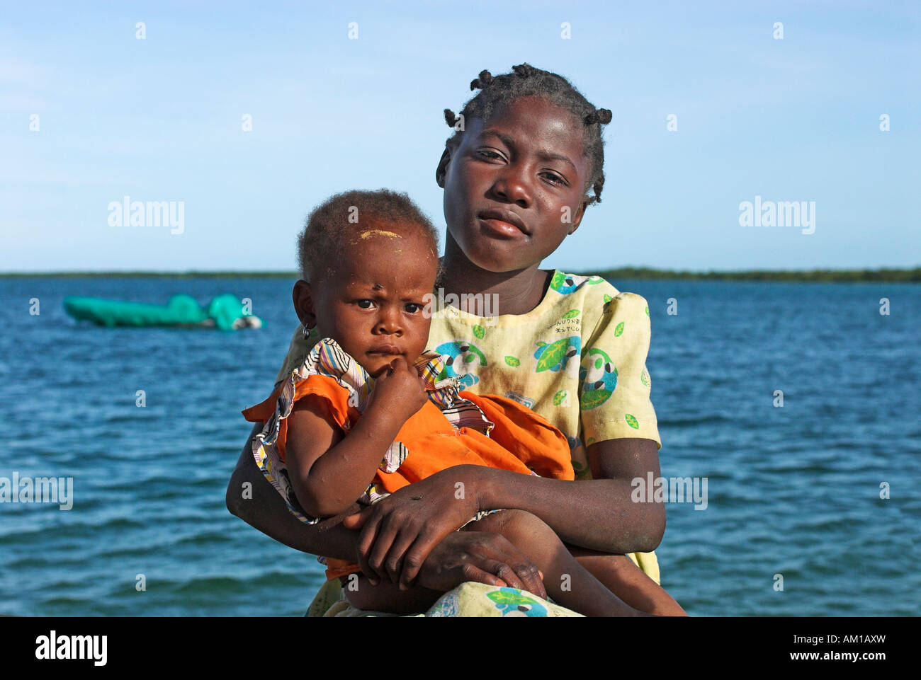 Children at Ibo Island, Quirimbas islands, Mozambique, Africa Stock Photo
