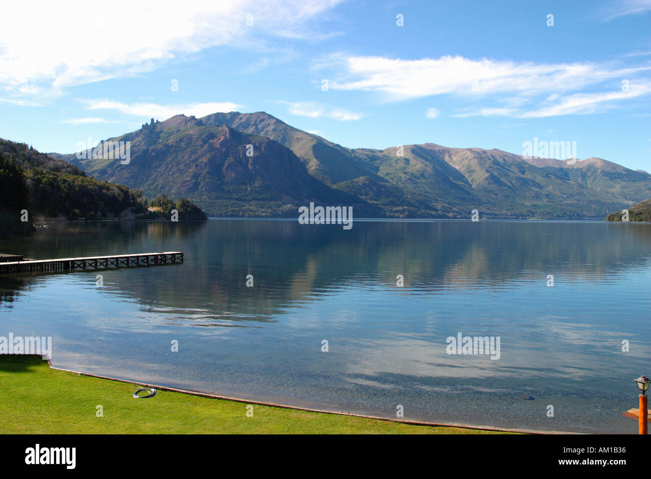 Nahuel Huapi National Park View From Hotel Room over Lago Gutierrez Bariloche Argentina Stock Photo