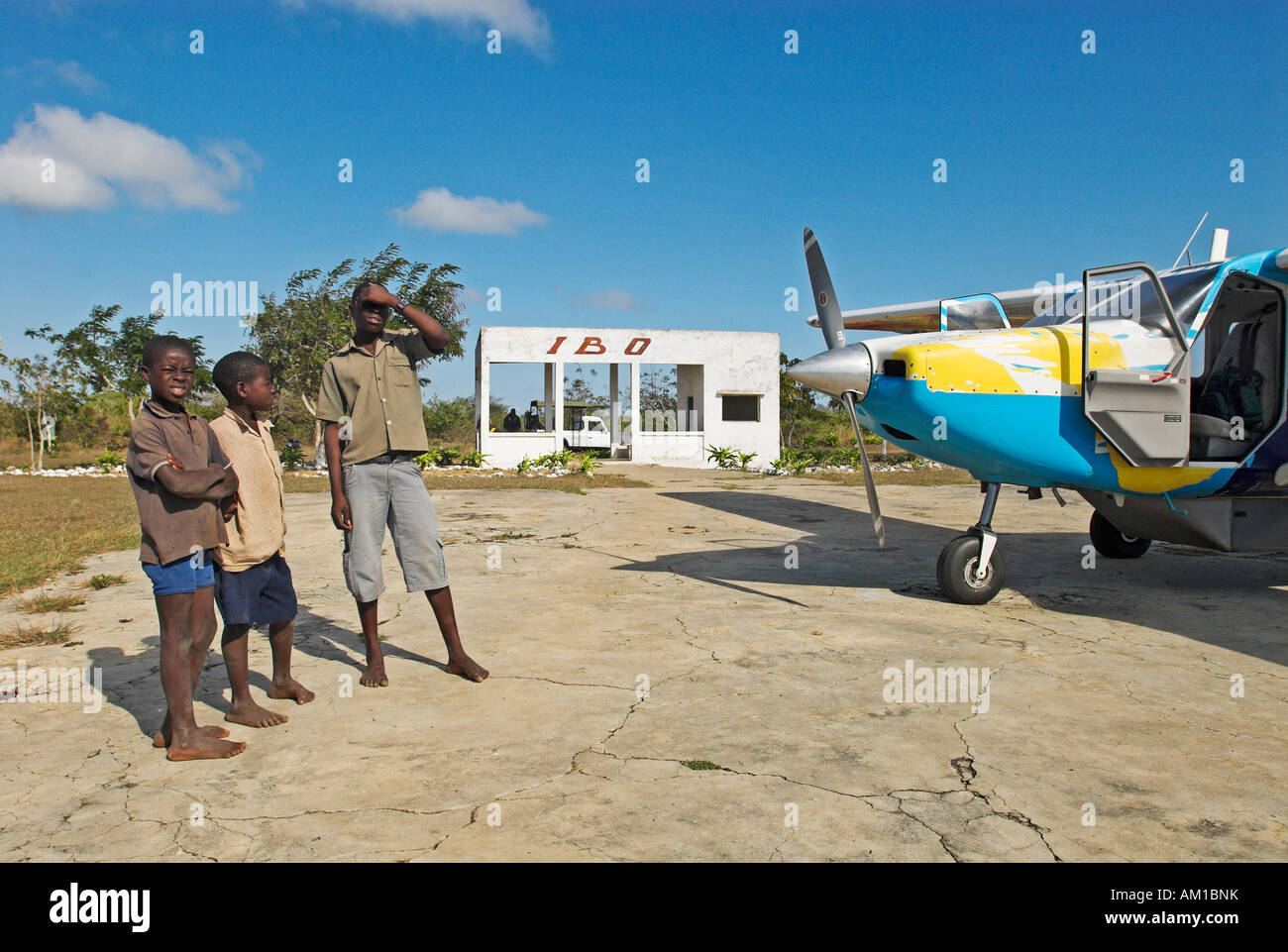 Airport of Ibo Island, Quirimbas islands, Mozambique, Africa Stock Photo