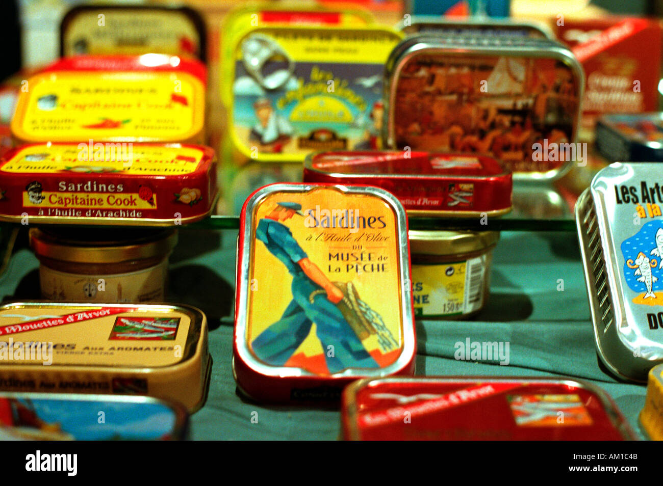 Sardine cans Stock Photo