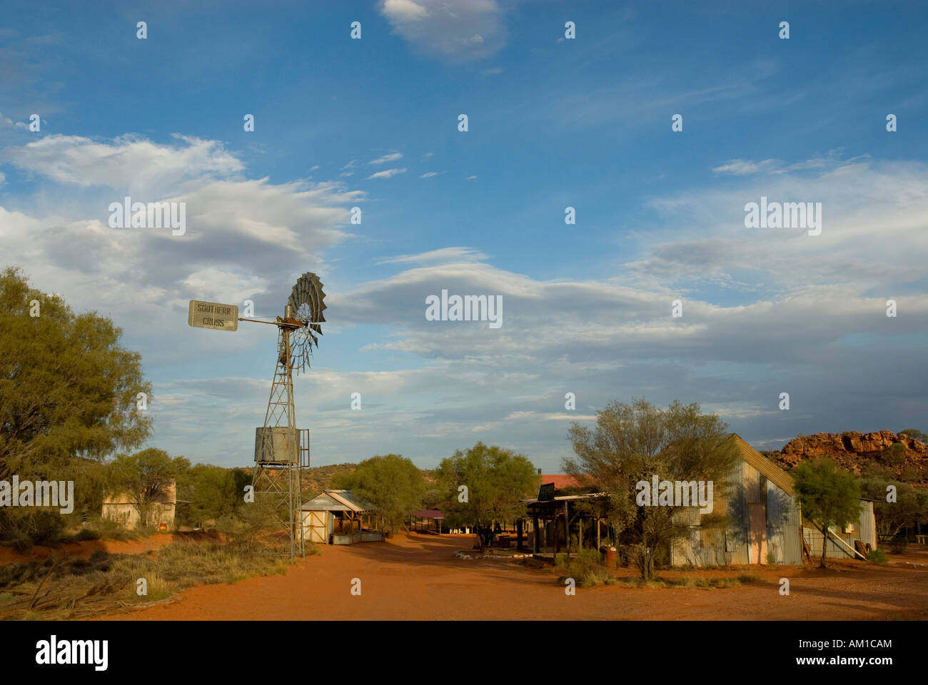 Ooraminna Homestead & Bush Camp, film scenery, Old South Road, Alice Springs, Northern Territories, Australien, Australia Stock Photo