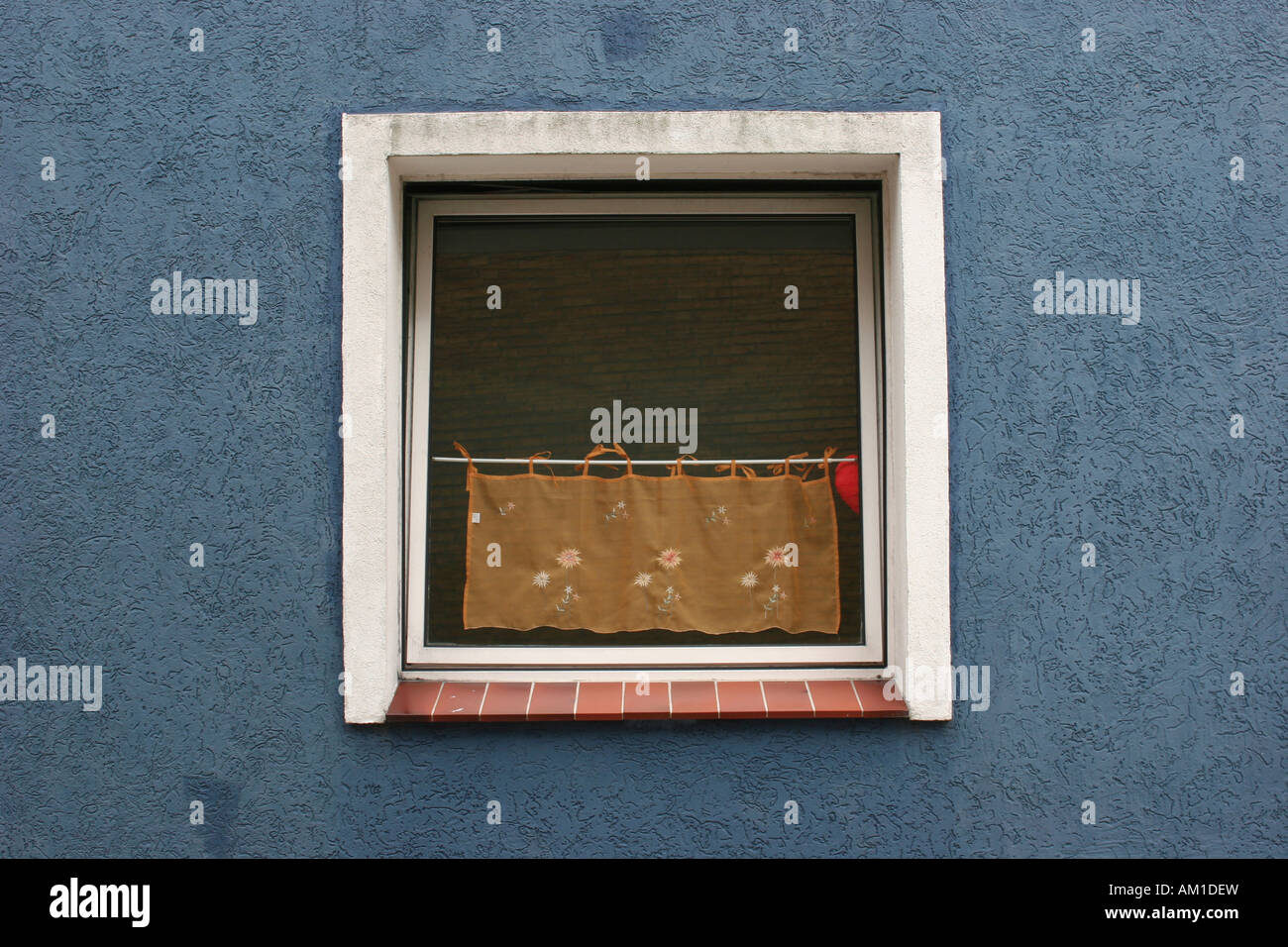 Window in the lower town, Heligoland, Schleswig-Holstein, Germany, Europe Stock Photo
