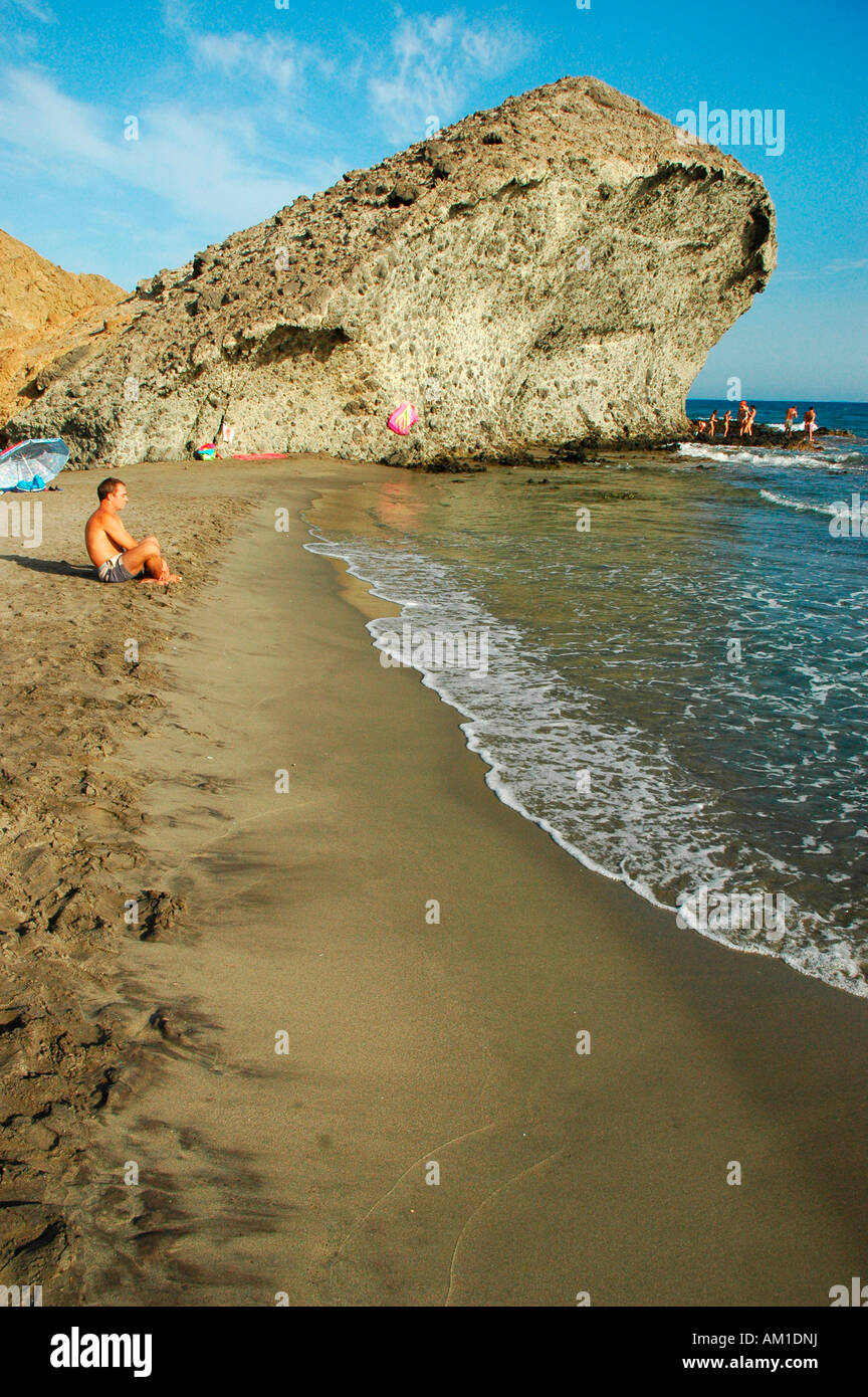Monsul beach CABO DE GATA NATURAL PARK Almeria province Andalusia Spain Stock Photo
