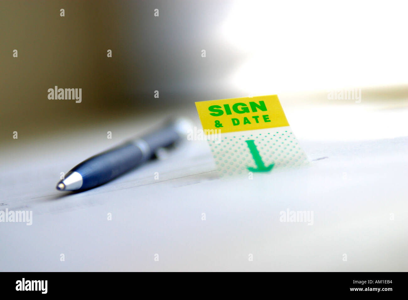 Please Sign Here Stock Photo Alamy