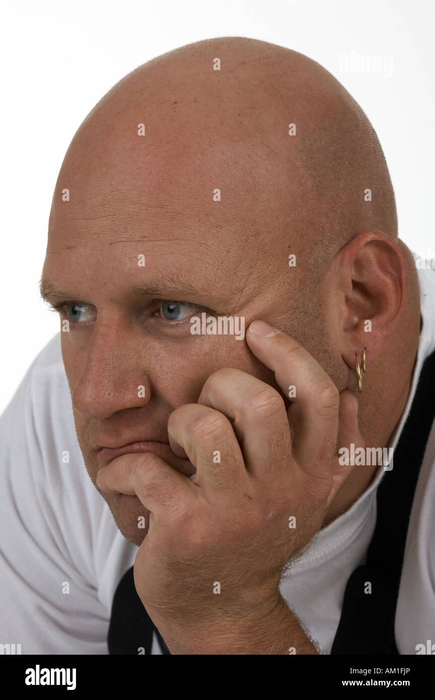 Man is exhausted Stock Photo