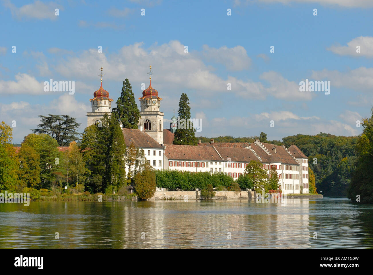 Rheinau the monastic church on the rhine river Kanton Zurich