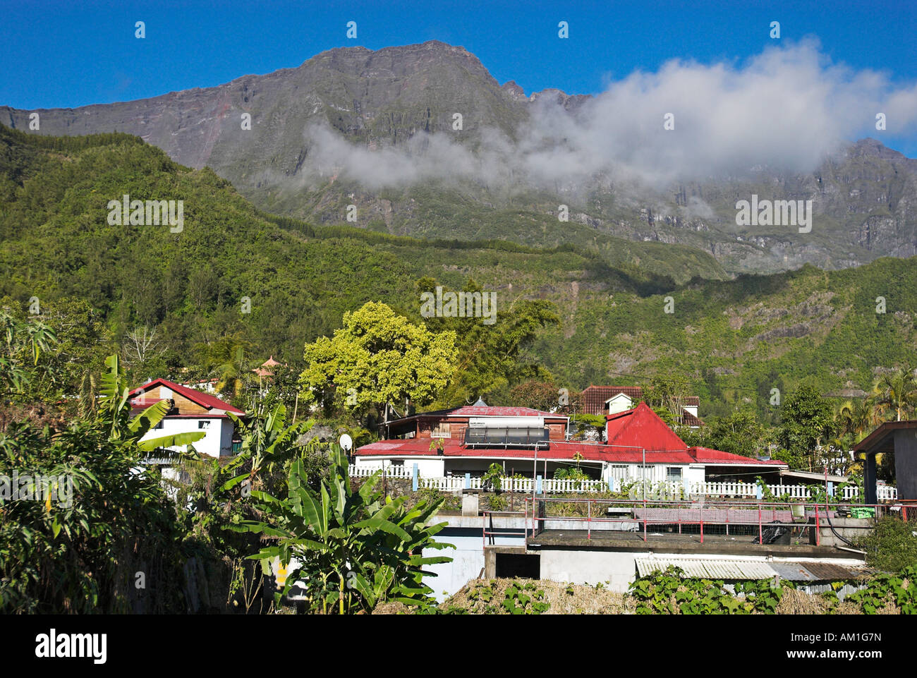 Piton des Neiges volcano, caldera Cirque de Salazie, La Reunion Island