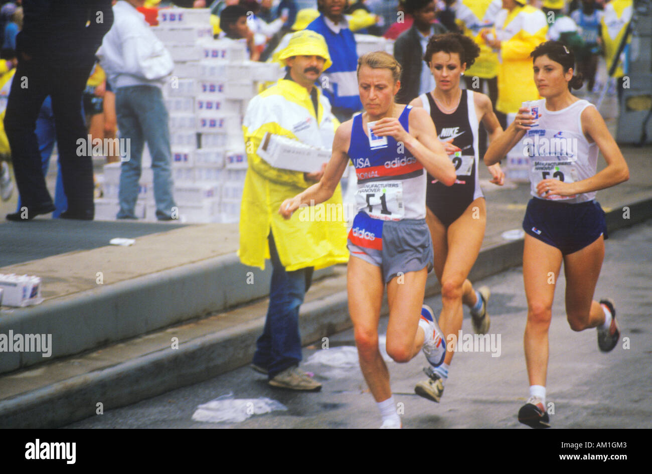Marathon winner Grete Waitz NY City Stock Photo