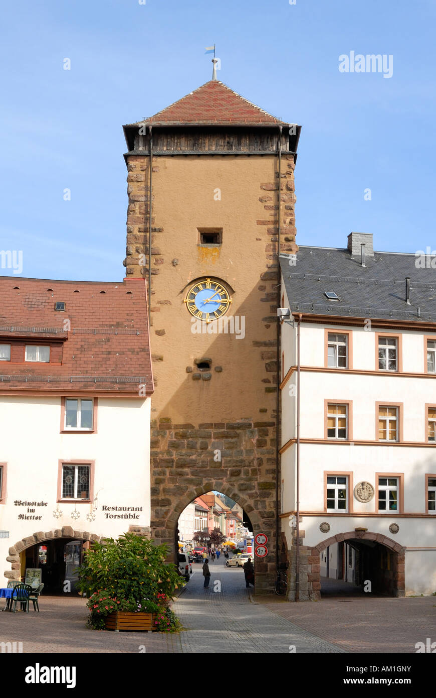 Villingen - towngate - Baden Wuerttemberg, Germany, Europe. Stock Photo