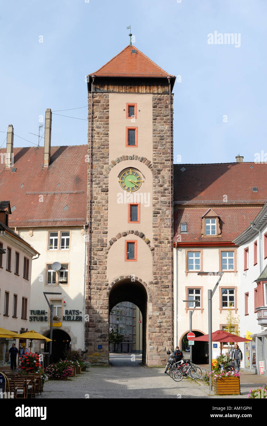 Villingen - towngate - Baden Wuerttemberg, Germany, Europe. Stock Photo
