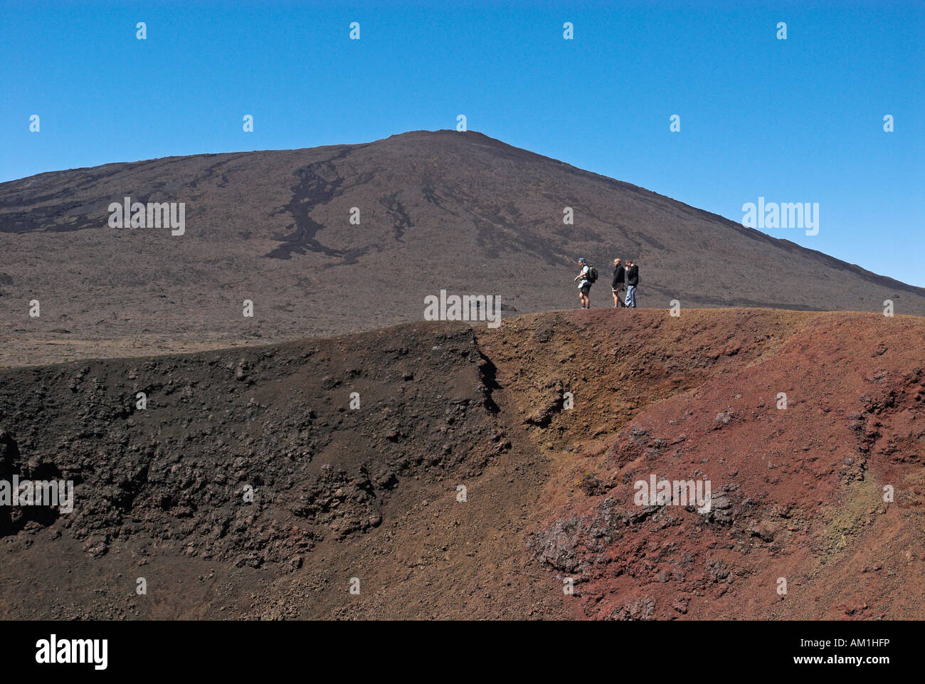 Caldera of Piton de la Fournaise volcano, La Reunion Island, France, Africa Stock Photo Alamy