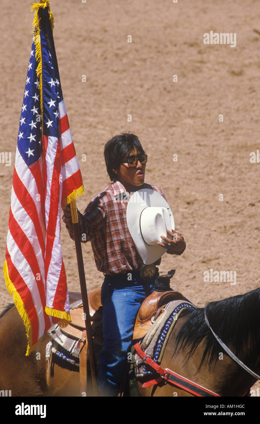 Opening ceremony Inter tribal ceremonial Indian Rodeo Gallup NM Stock