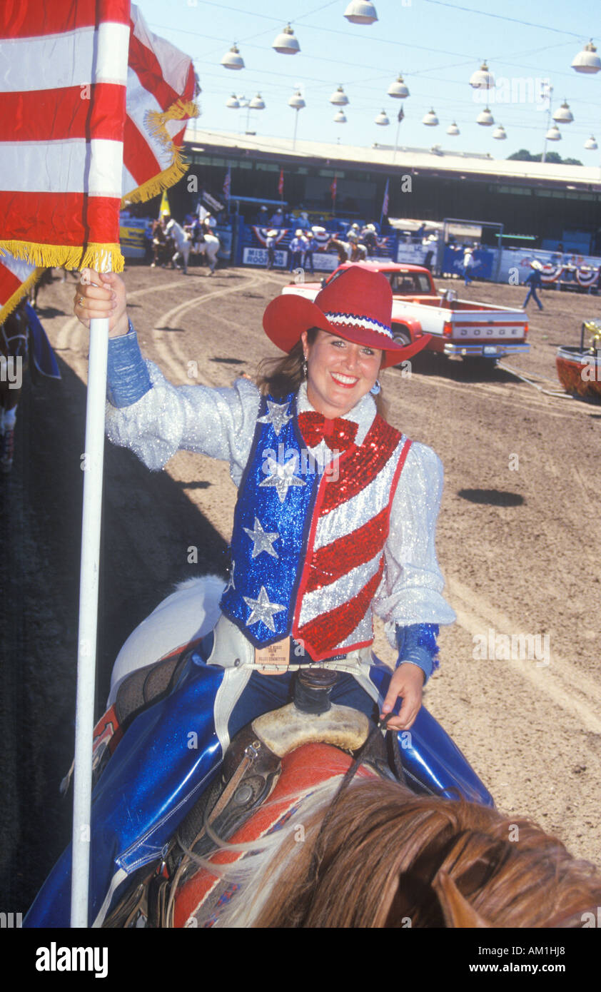 Opening ceremony Santa Barbara Old Spanish Days Fiesta Rodeo Stock