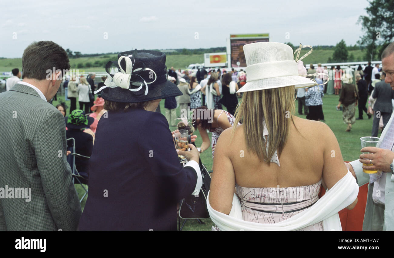 Racegoers at Ladies Day, Newmarket Races, England Stock Photo Alamy