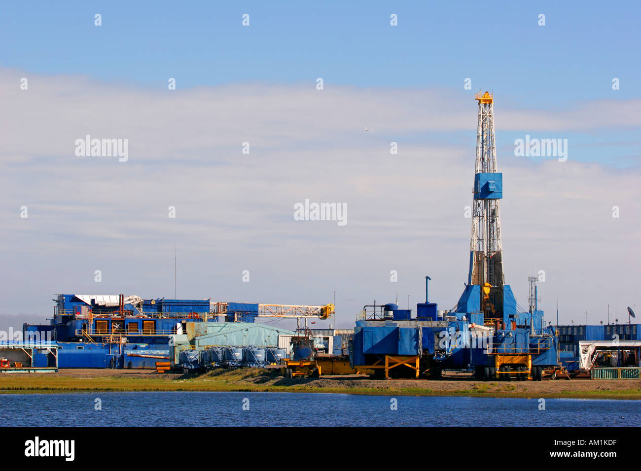 A Nabors Alaska drilling rig at the end of the Dalton Highway Deadhorse
