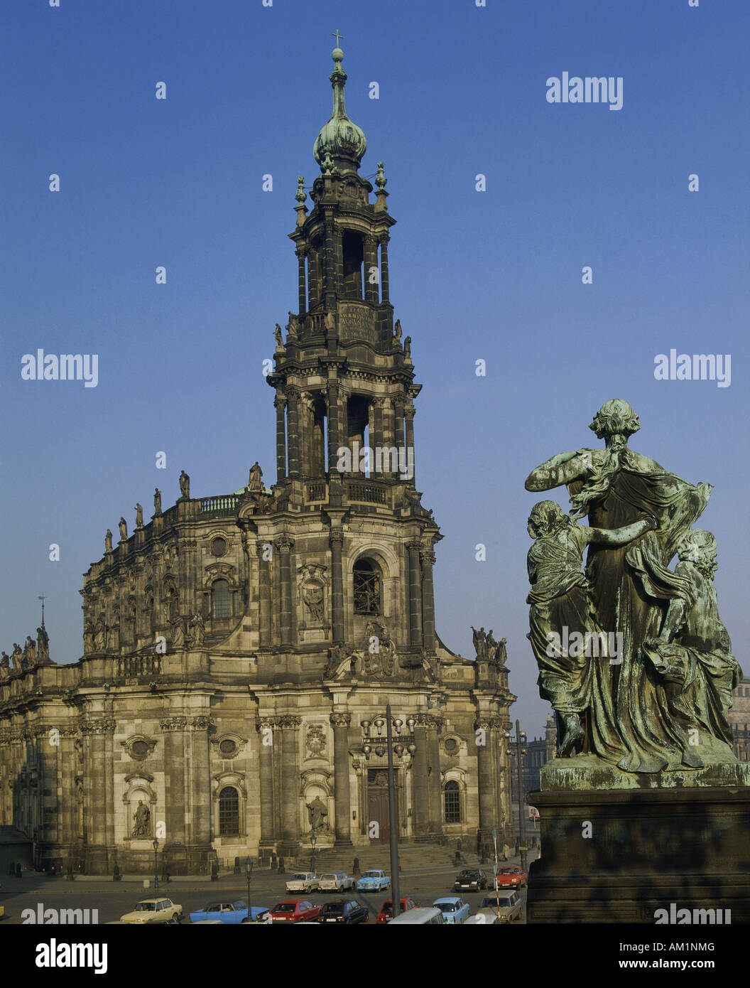 geography / travel, Germany, Saxony, Dresden, Roman Catholic court church, Stock Photo