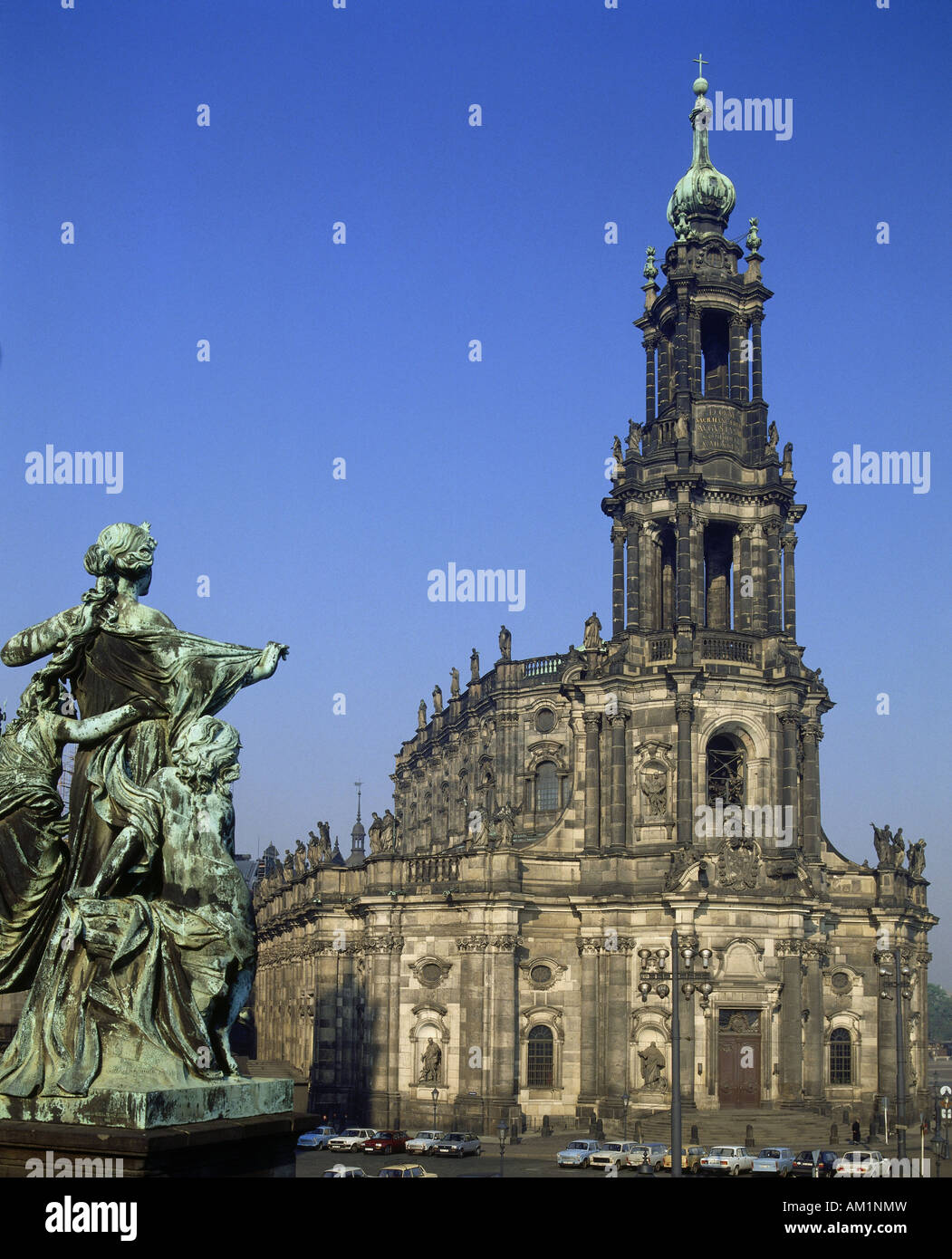 geography / travel, Germany, Saxony, Dresden, Roman Catholic court church, Stock Photo