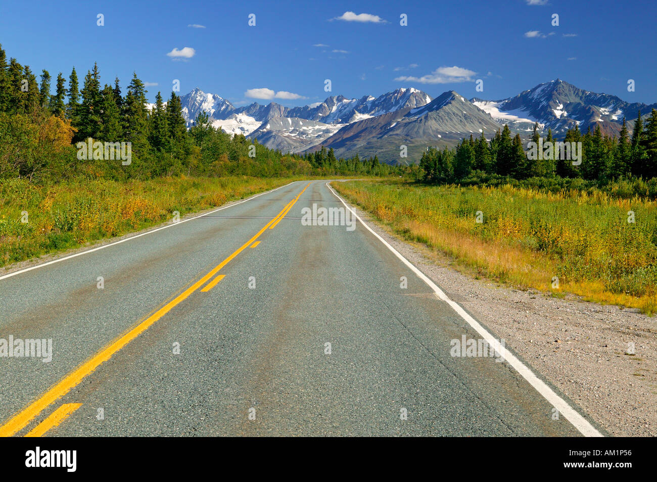 The Richardson Highway in the Alaska Range Alaska Stock Photo Alamy