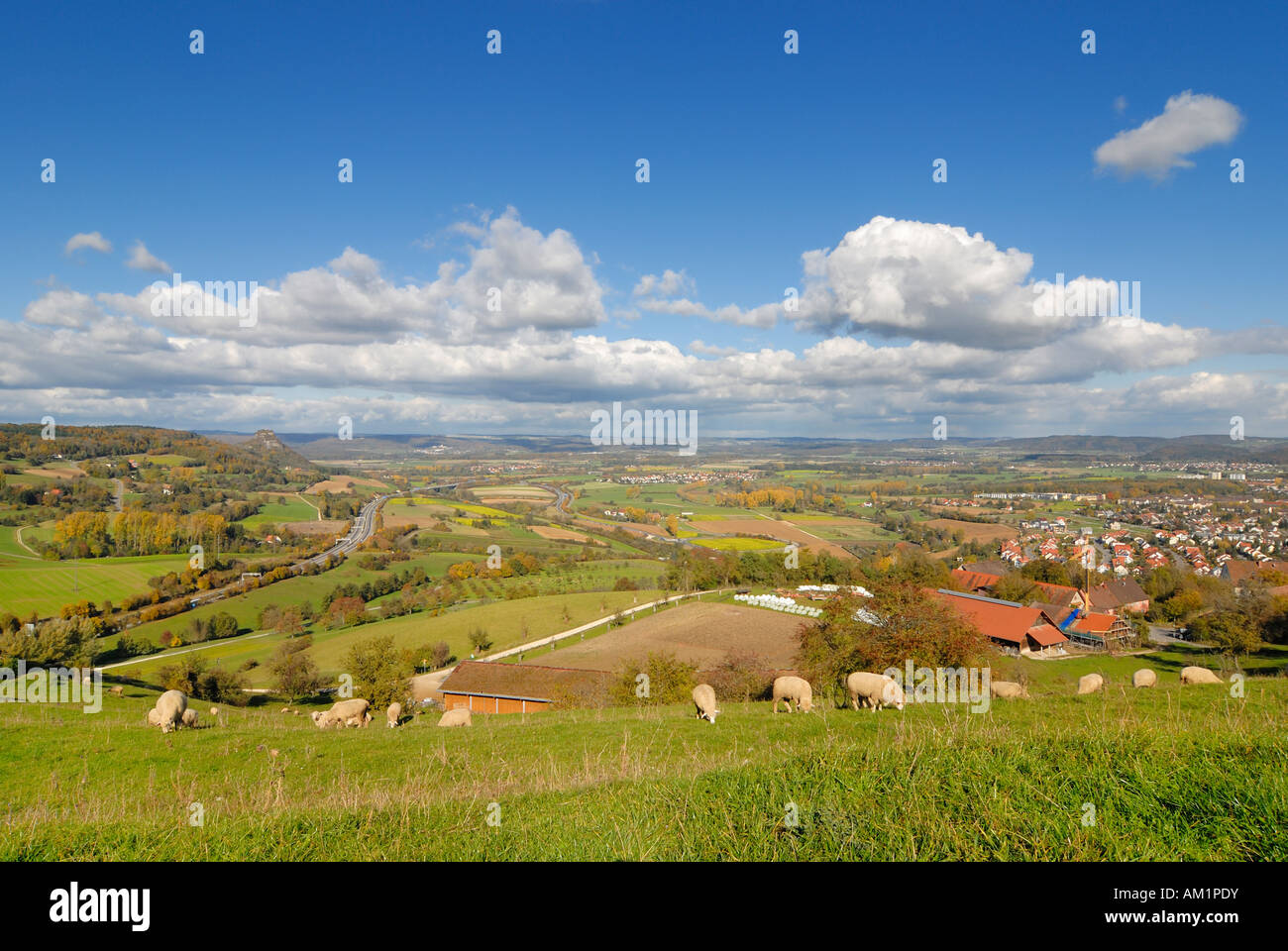 A view into the hegau landscape - Baden Wuerttemberg, Germany, Europe. Stock Photo