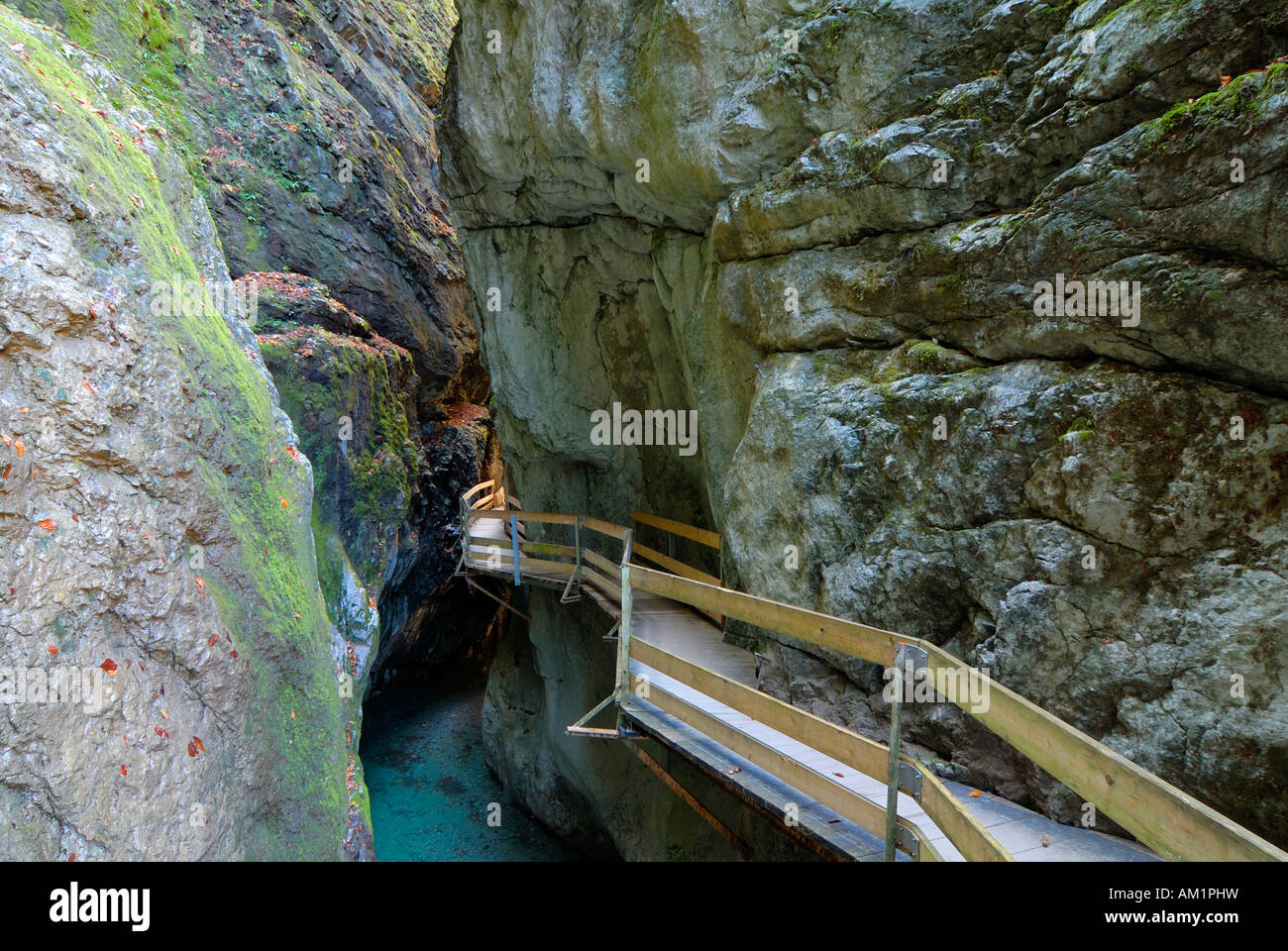 Footbridge in the Alploch canyon - Dornbirn, Vorarlberg, Austria, Europe  Stock Photo - Alamy