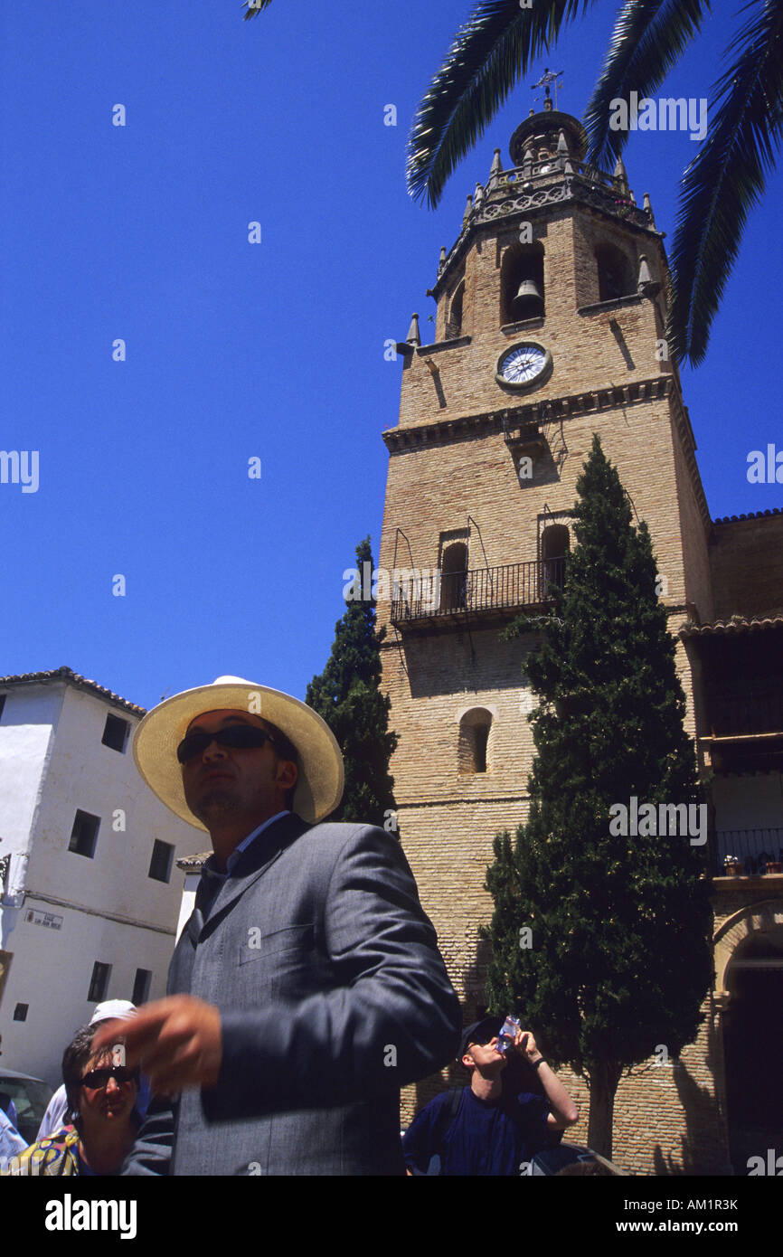 Santa Maria la Mayor church RONDA Malaga Andalucia Spain Stock Photo