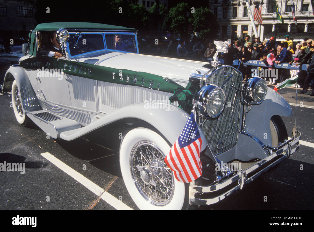 Bentley Automobile in Columbus Day Parade New York City New York Stock Photo