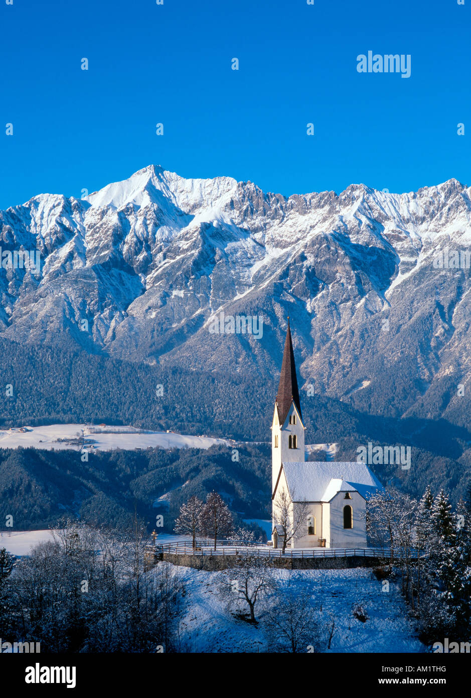 The church St Peter in the village Weerberg, Tyrol Stock Photo