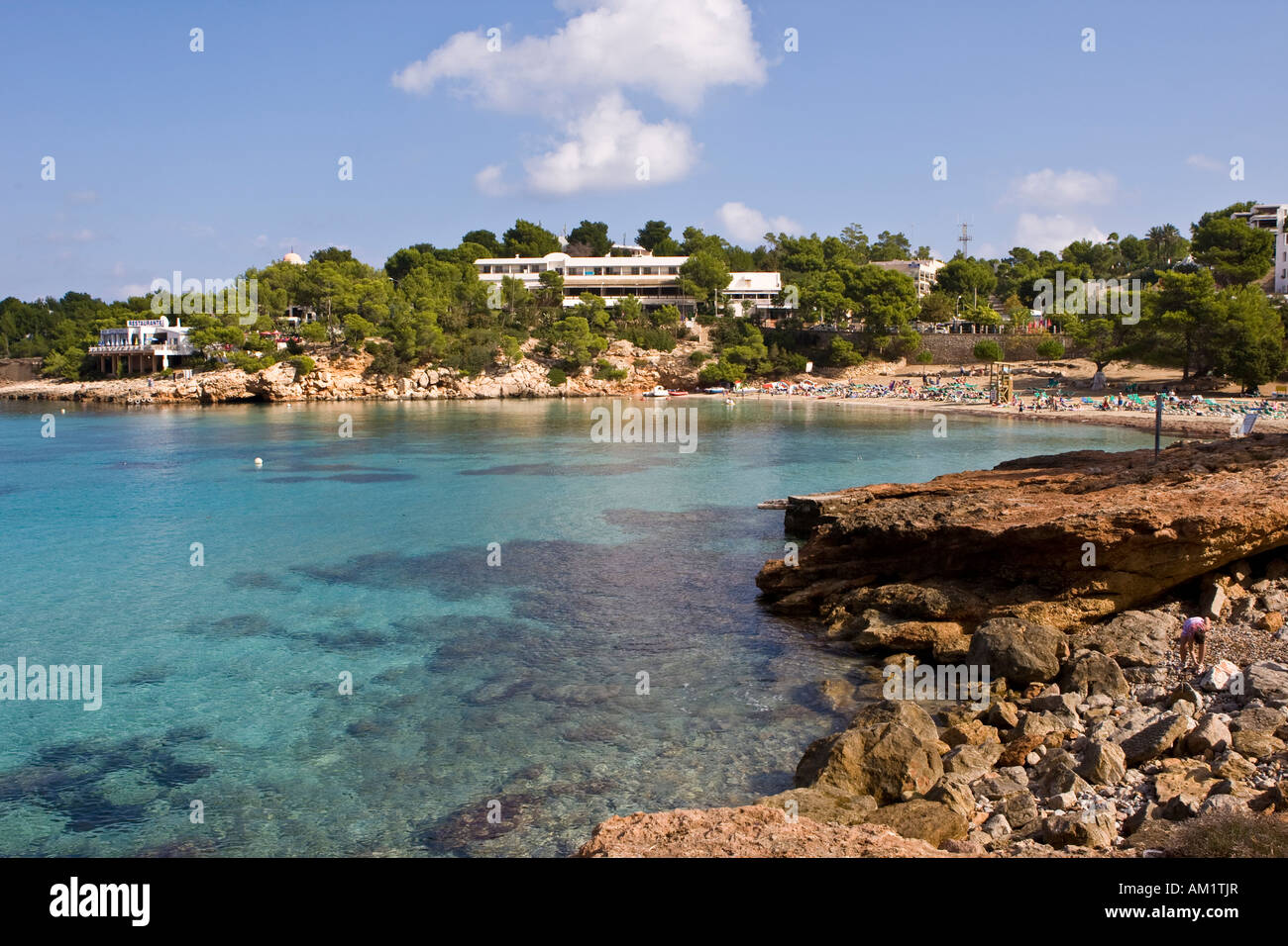 Coast of Portinatx, Ibiza, Baleares, Spain Stock Photo