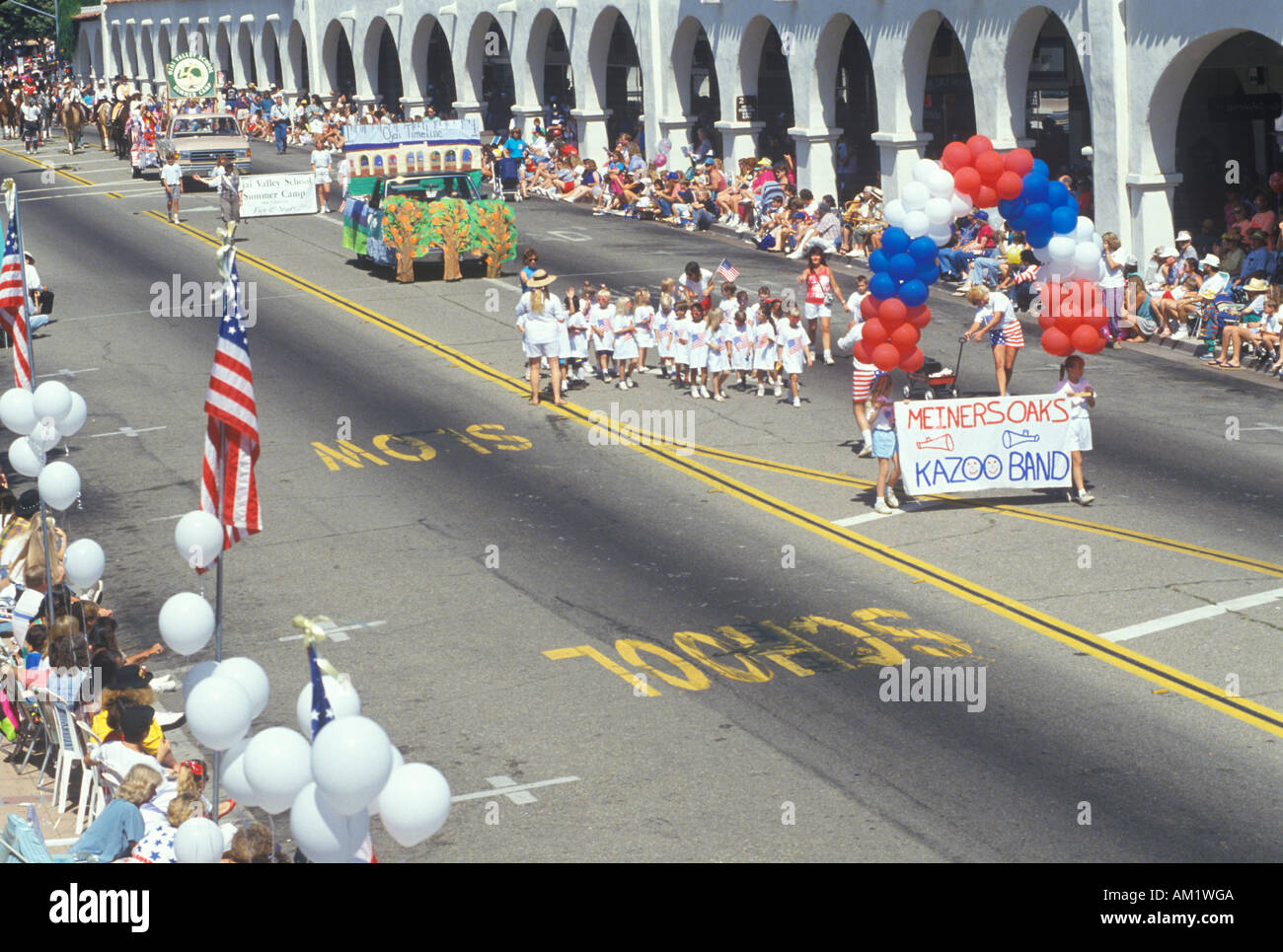 Kazoo Band Marching in July 4th Parade Ojai California Stock Photo Alamy