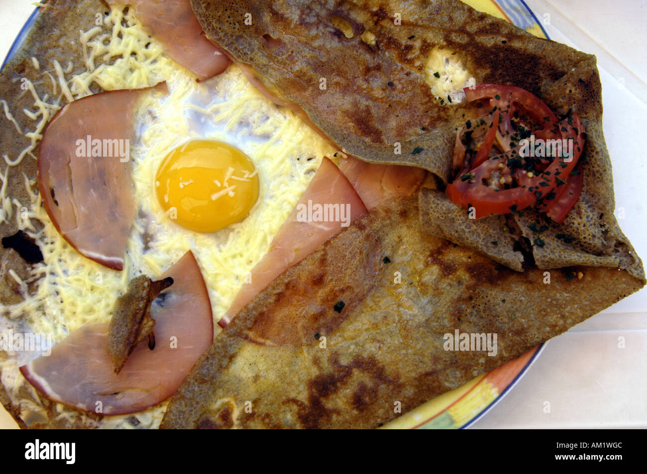 egg ham gallet traditional charentais france french food cuisine ...