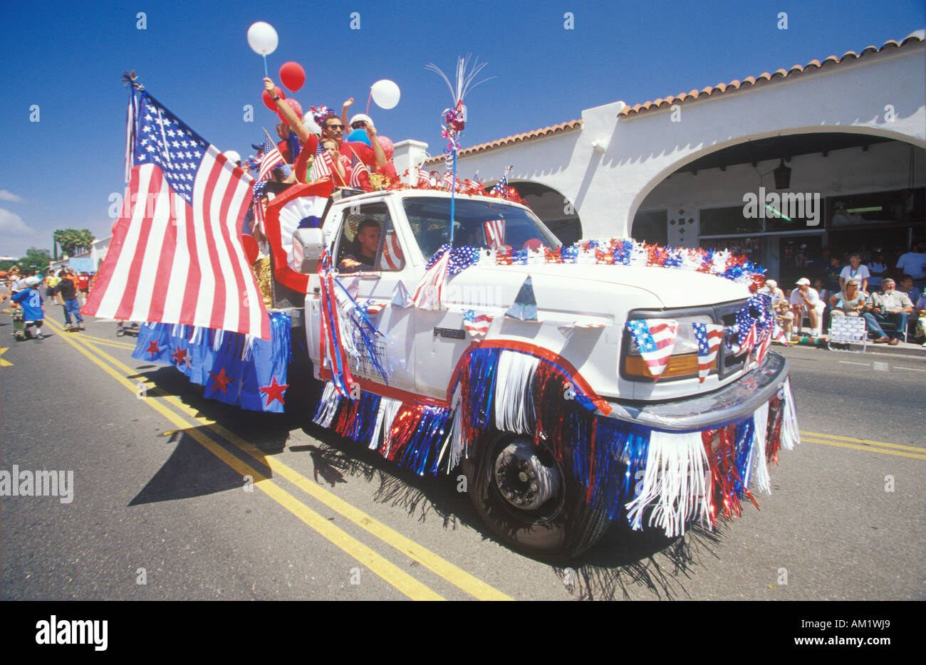 Truck in July 4th Parade Ojai California Stock Photo - Alamy