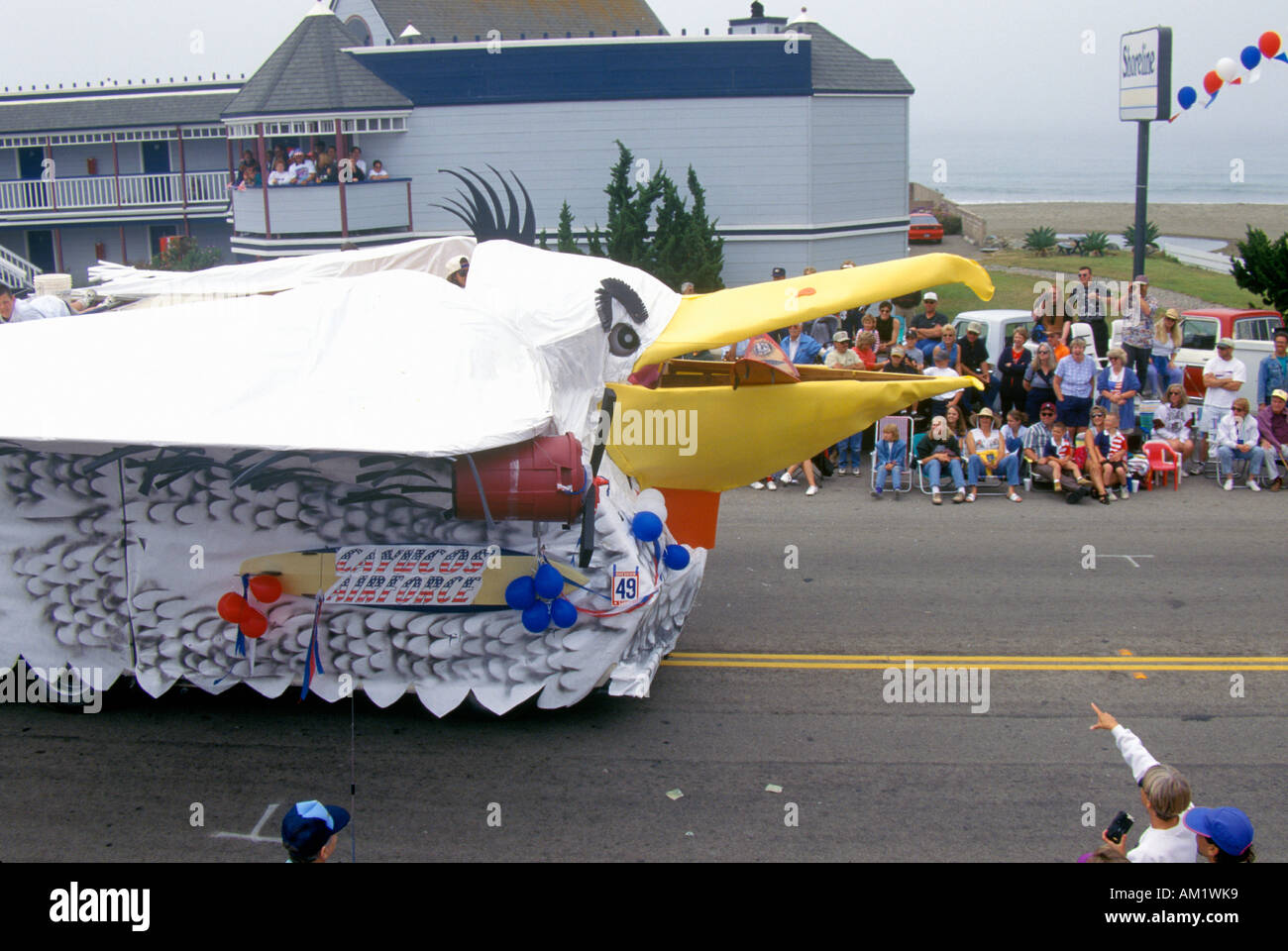 Float in July 4th Parade Cayucos California Stock Photo Alamy