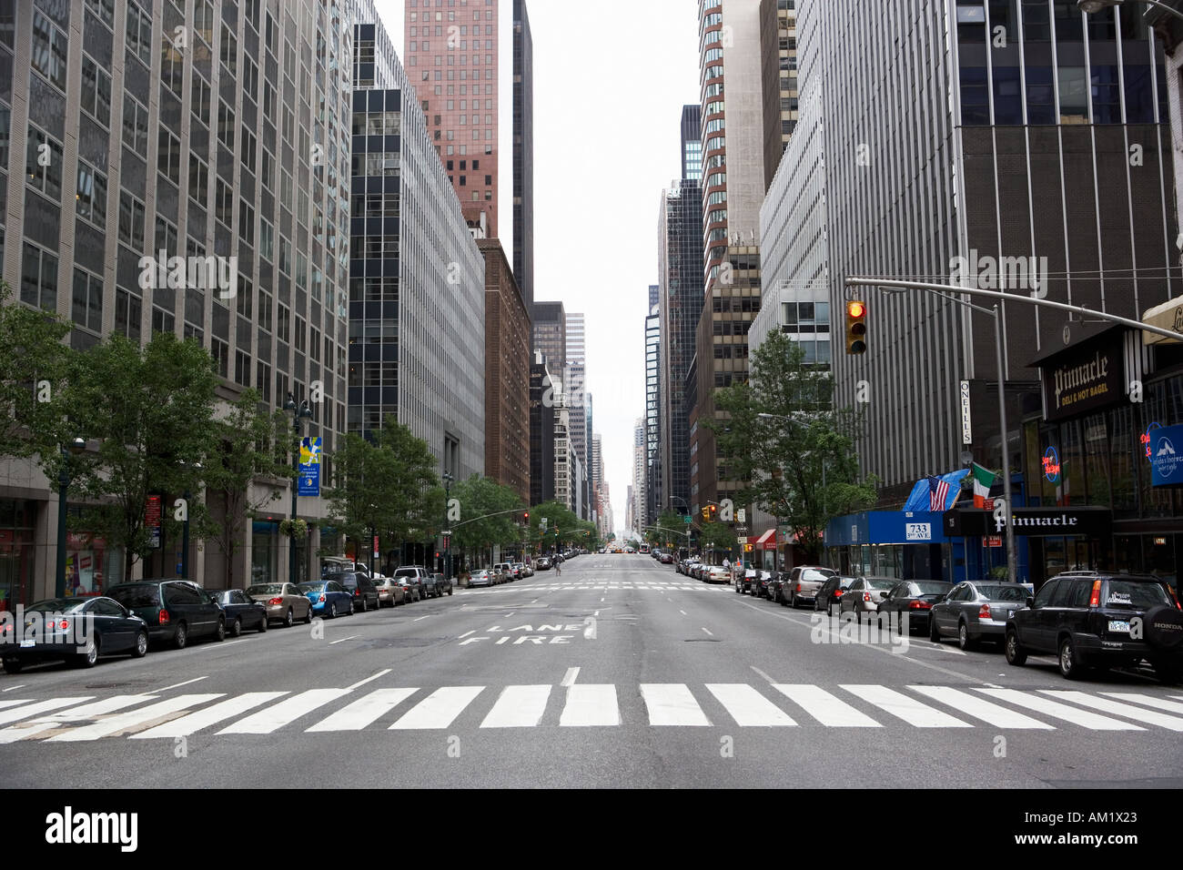 Deserted road New York City Stock Photo Alamy