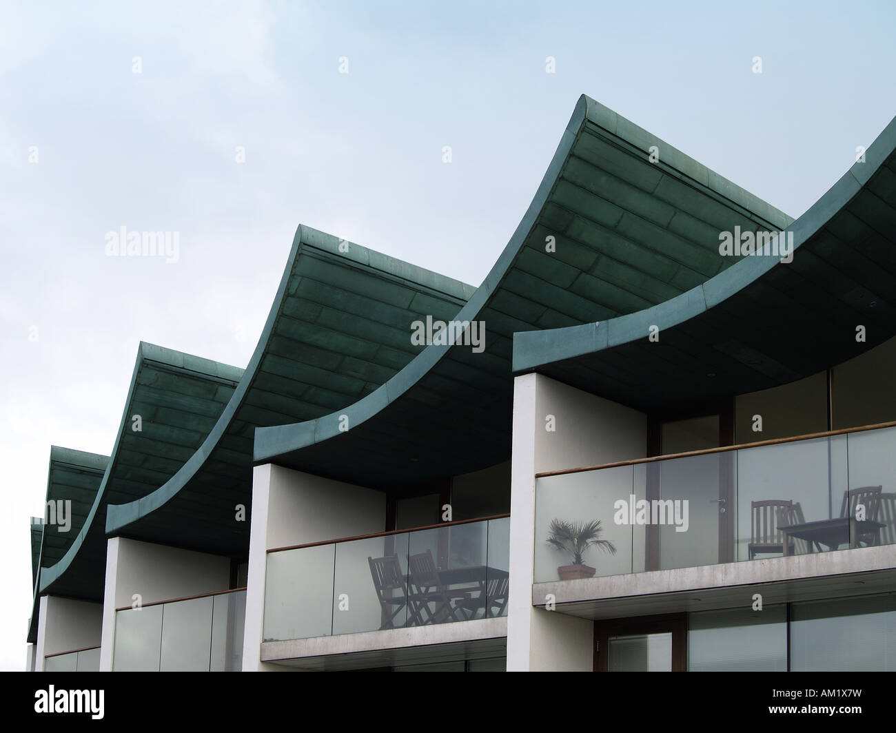 Nautilus building Contemporary apartments on the seafront at Westward