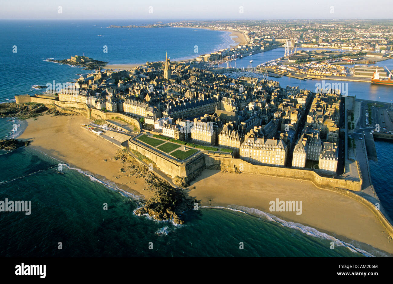 France, Ille et Vilaine, Saint Malo (aerial view Stock Photo - Alamy