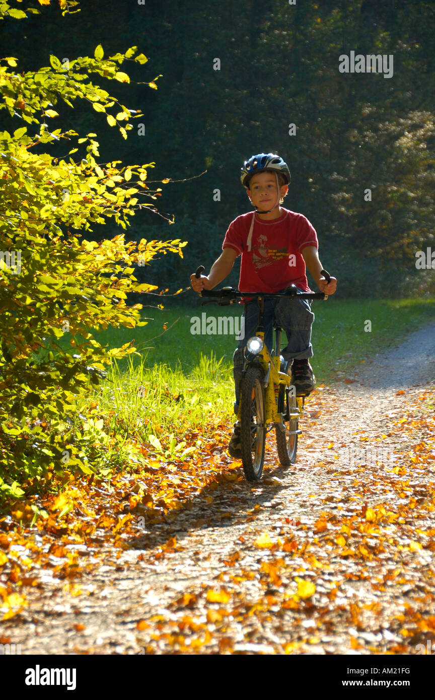 Cycling child Stock Photo