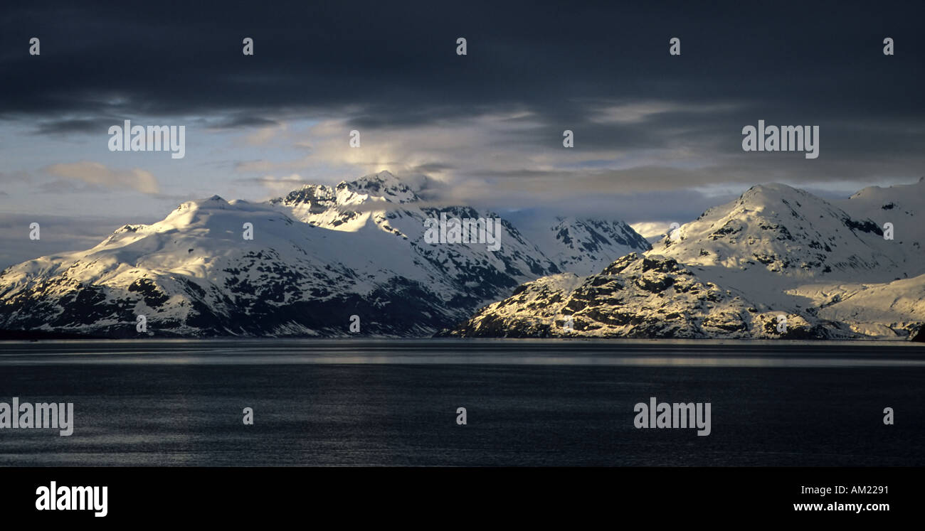 Storm clouds and mountains, Glacier Bay National Park, Alaska Stock Photo