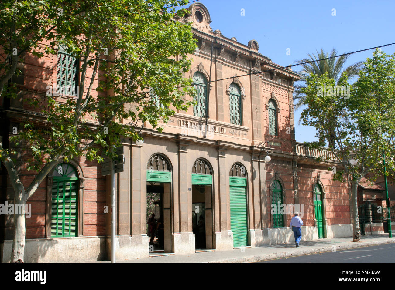 Station for the train ride to Soller, Palma, Mallorca, Spain Stock Photo
