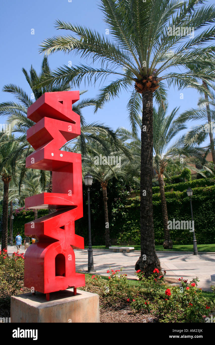 Sculpture 'Palma' by Josep Llambis Rossell, Paseo Sagrera, Palma, Mallorca, Spain Stock Photo