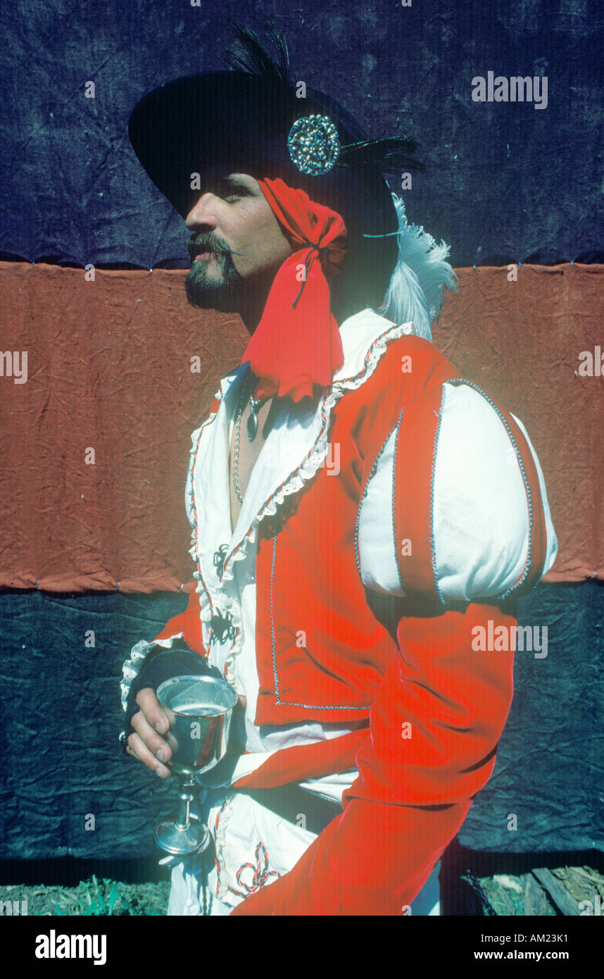 Actor in Costume at the Renaissance Faire Agoura California Stock Photo