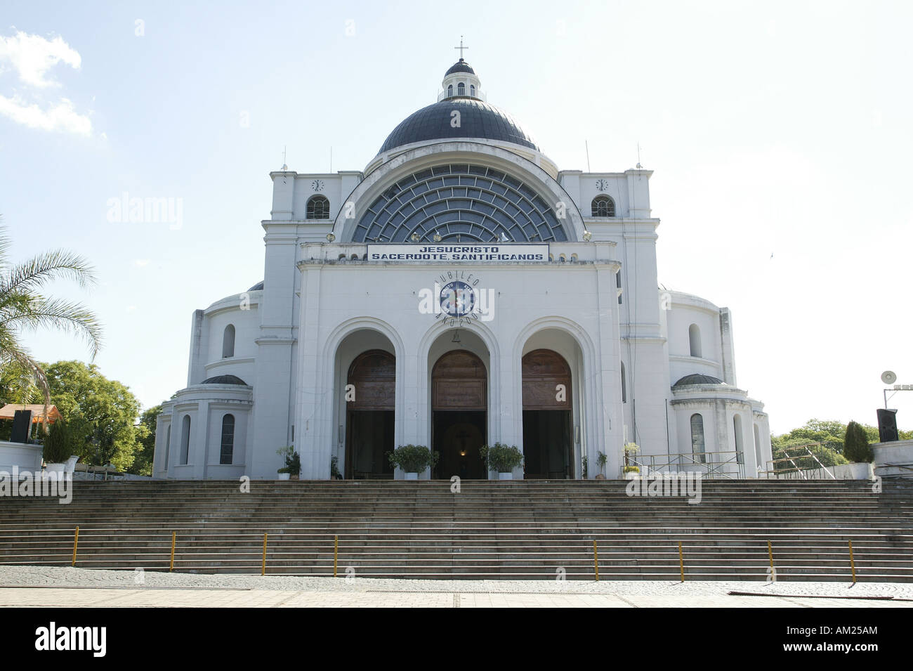 Church of pilgrimage, exterior, Caacupe, Paraguay, South America Stock
