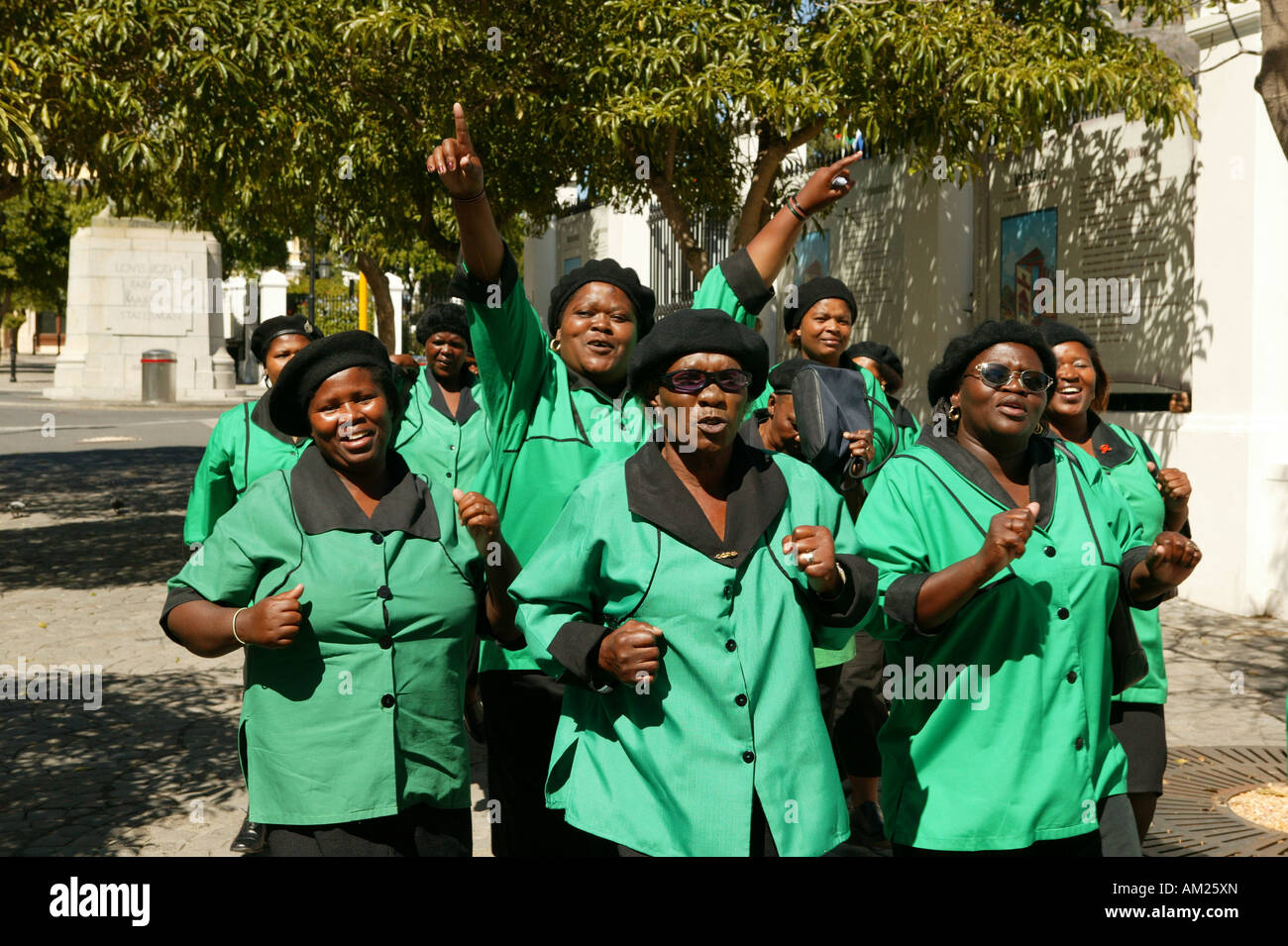 ANC Women´s League in front of the government building in Cape Town, South Africa Stock Photo