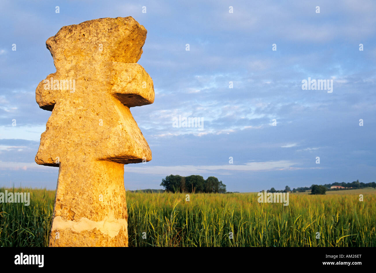 France, Val d'Oise, French Vexin region, Guiry en Vexin village, cross pattee Stock Photo