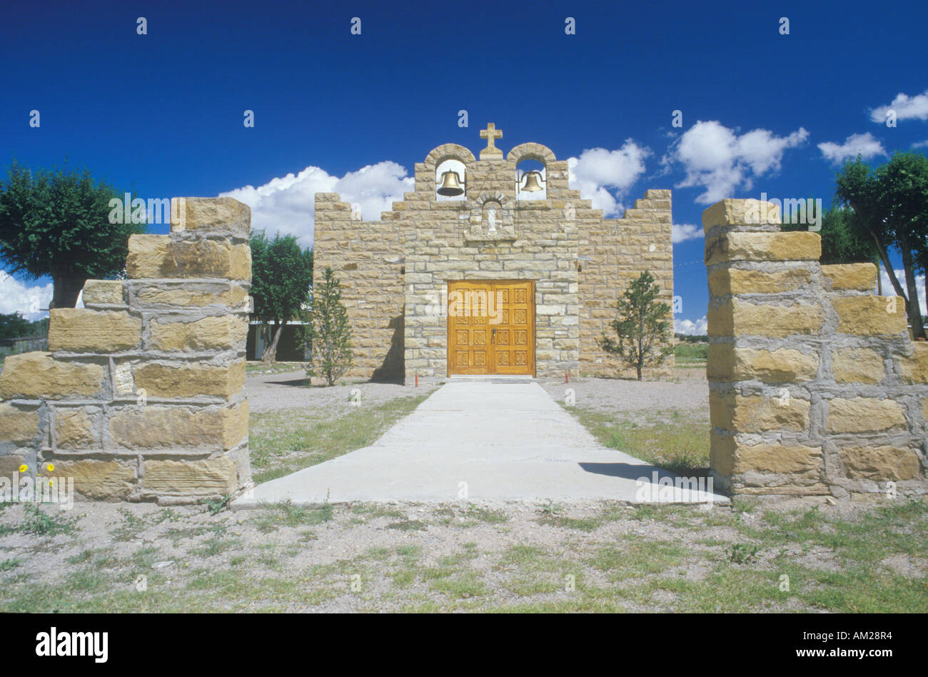 The Sacred Heart Church or Mission in Quemado New Mexico Stock Photo