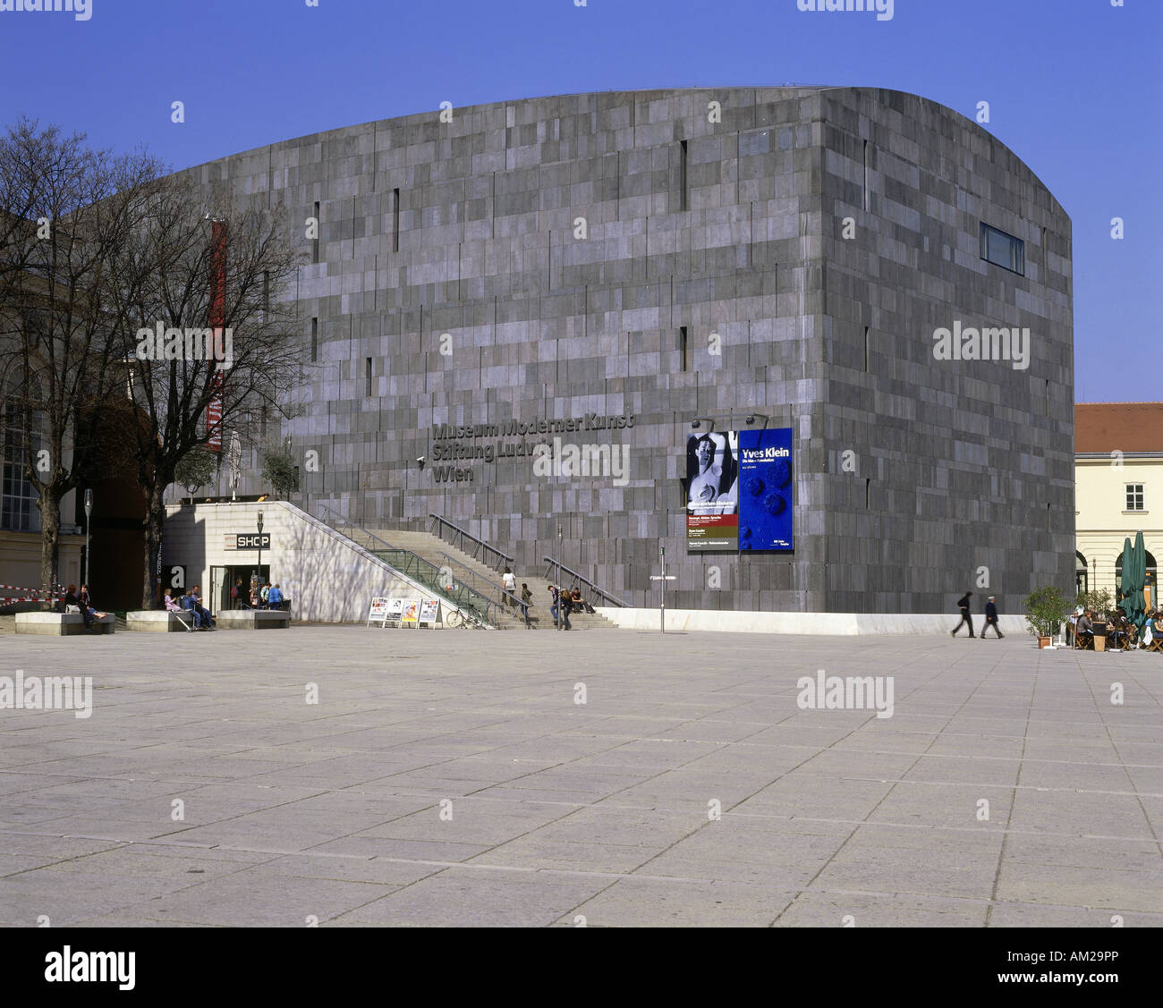 Courtyard of the museumsquartier with the mumok museum of art High